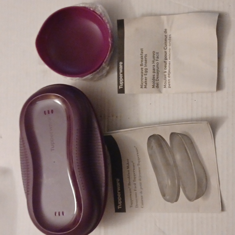4/$80 New Tupperware Microwave Breakfast Maker Set - 4 Pieces & Instructions